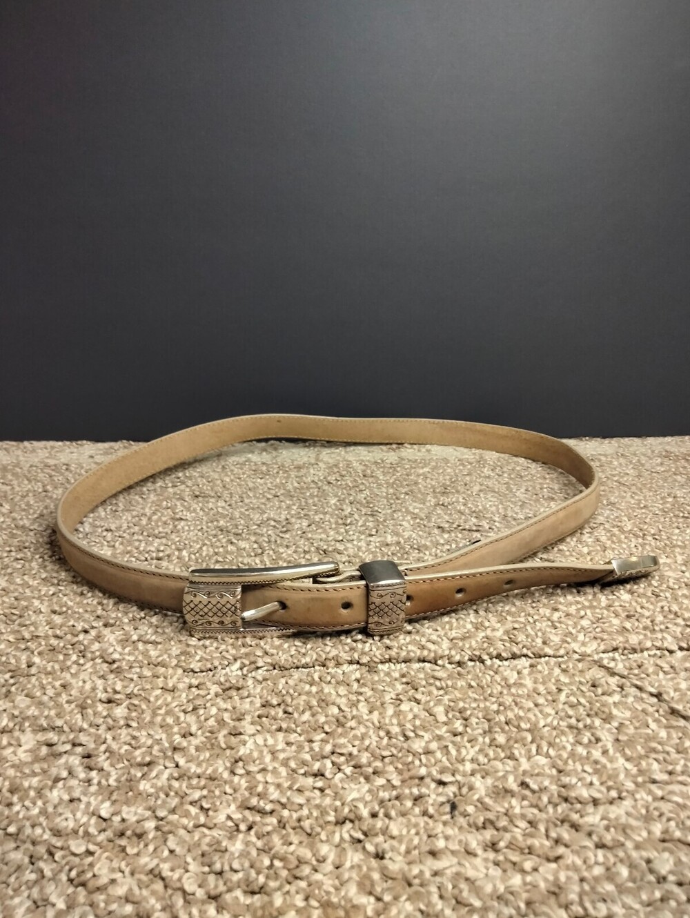 Brighton Vintage Western Belt Leather B2828 Size 36 XL Tan Brown Crafted In USA - Picture 9 of 9
